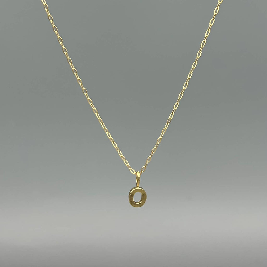 Gold Block Letter Necklace