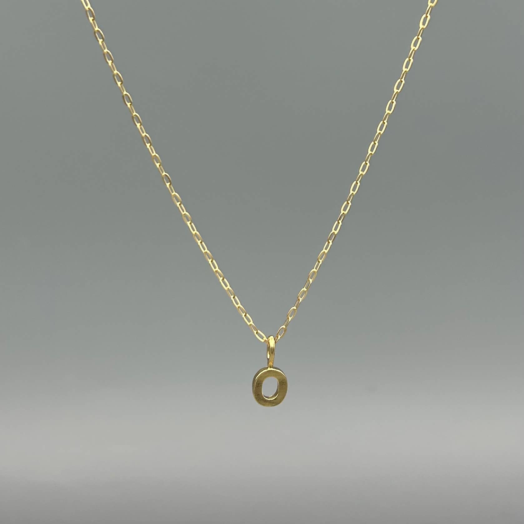 Gold Block Letter Necklace