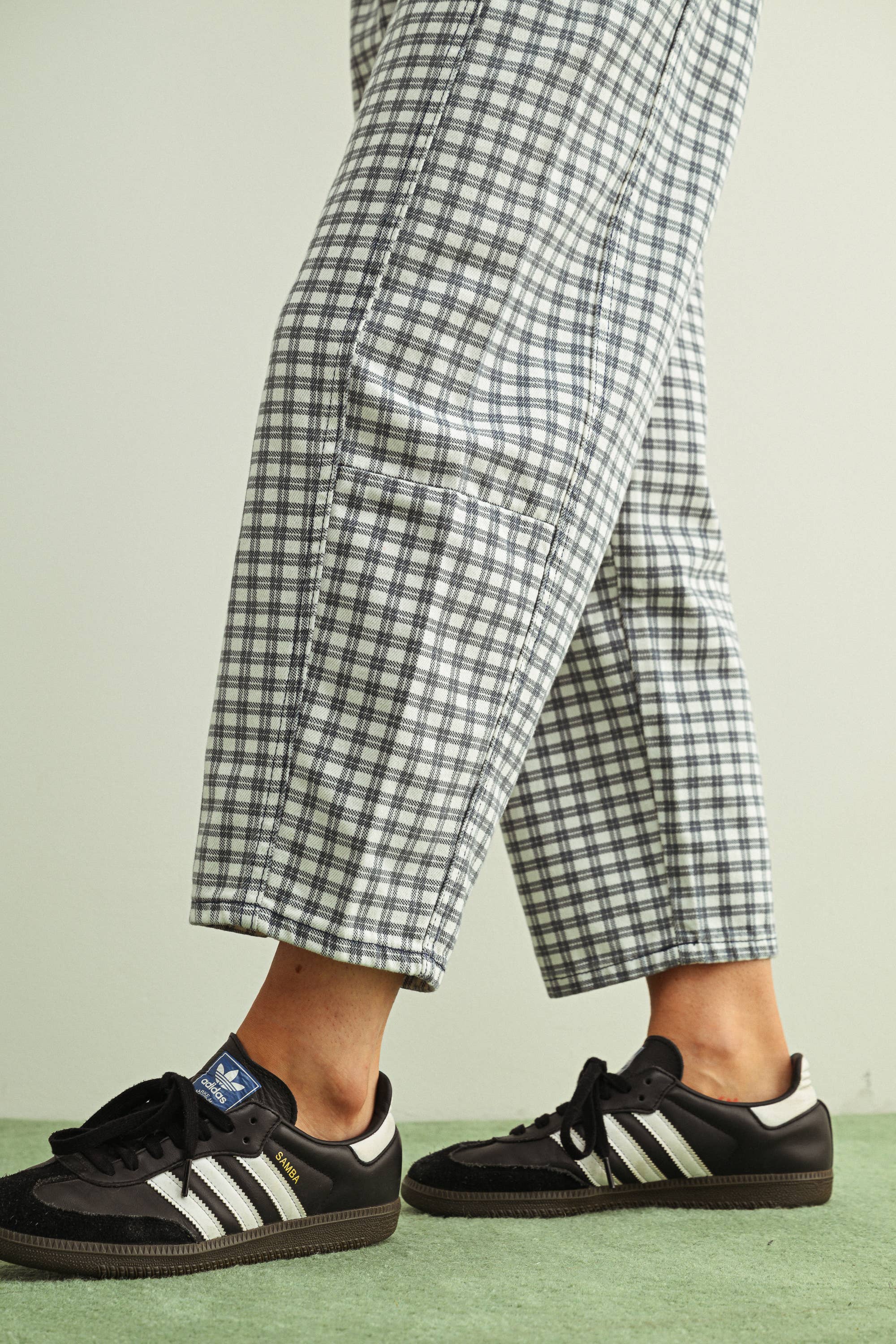 Mini Checker Barrel Pants - 6 Colors