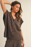 The Marlowe Speckled Knit Vest – Cocoa