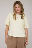 WASHED RIBBED SHORT SLEEVE TEE WITH POCKET (PRE-ORDER)