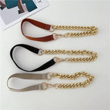 Chain Leather Splicing Simple Belt