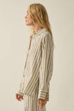 Striped Oversized Woven Shirt