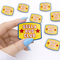 Belly Rub Club Embroidered Dog Iron On Patch
