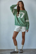 Knit Cotton French Terry Wide Leg Shorts