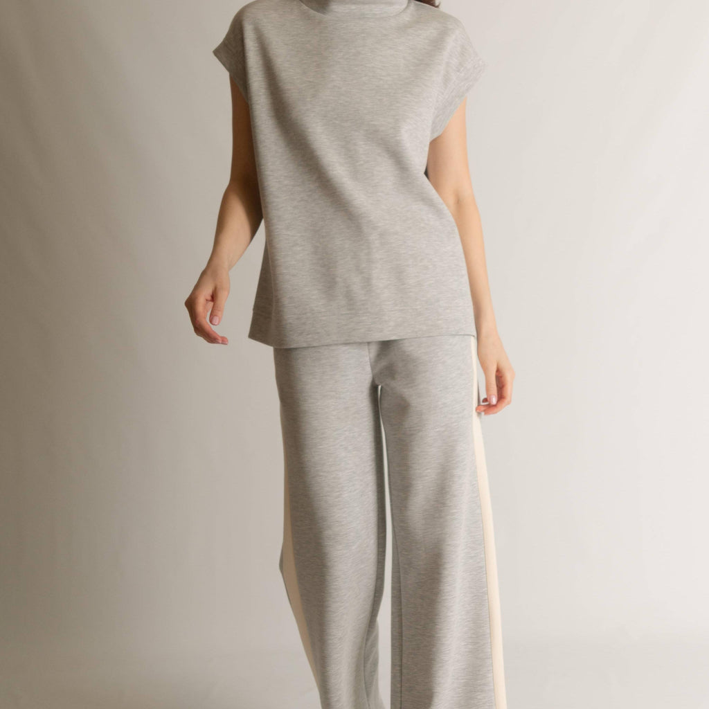 P. CILL Butter Modal Side Stripe Wide Leg Pants