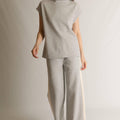 P. CILL Butter Modal Side Stripe Wide Leg Pants