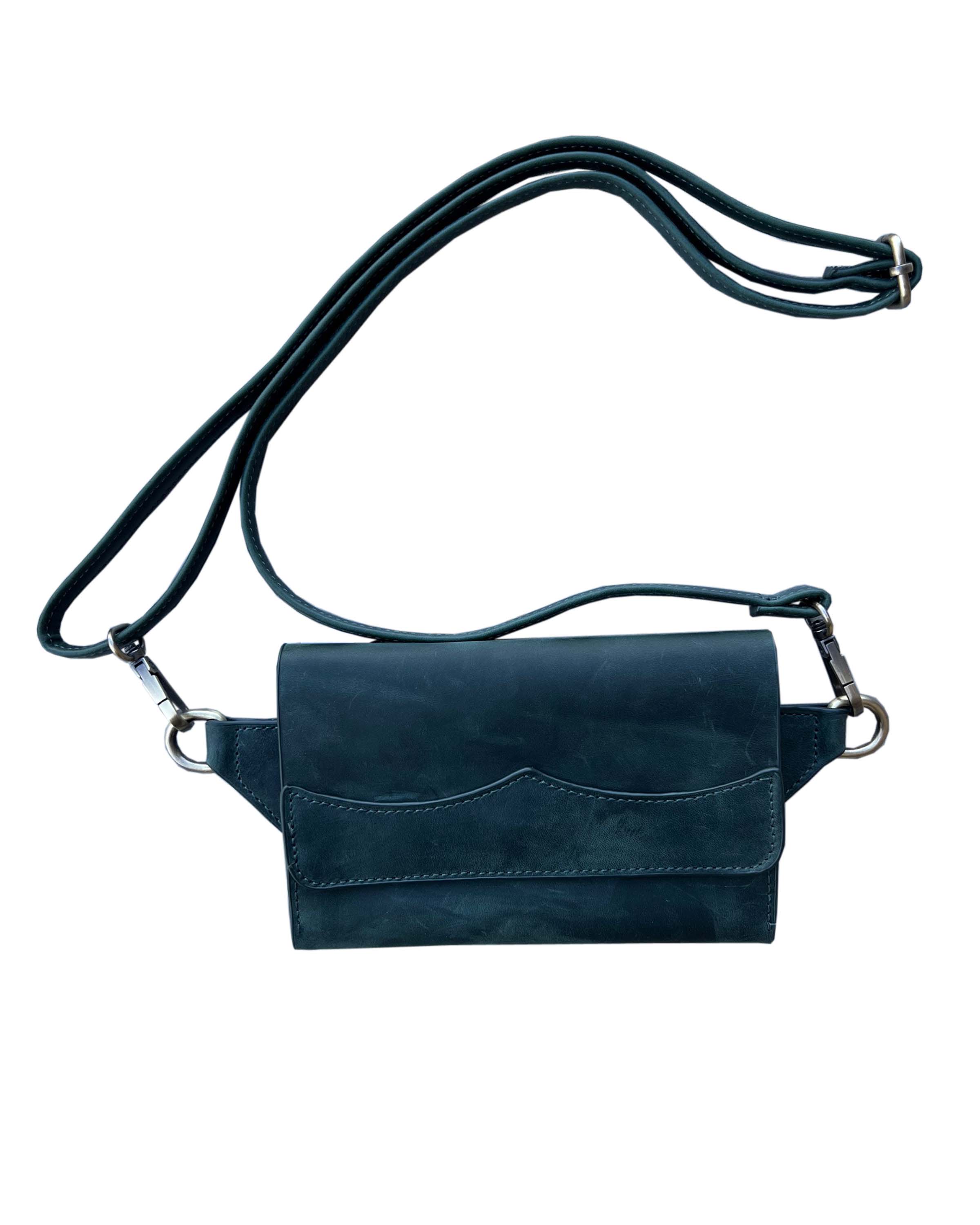 Vintage leather fanny pack sling bag waist bag