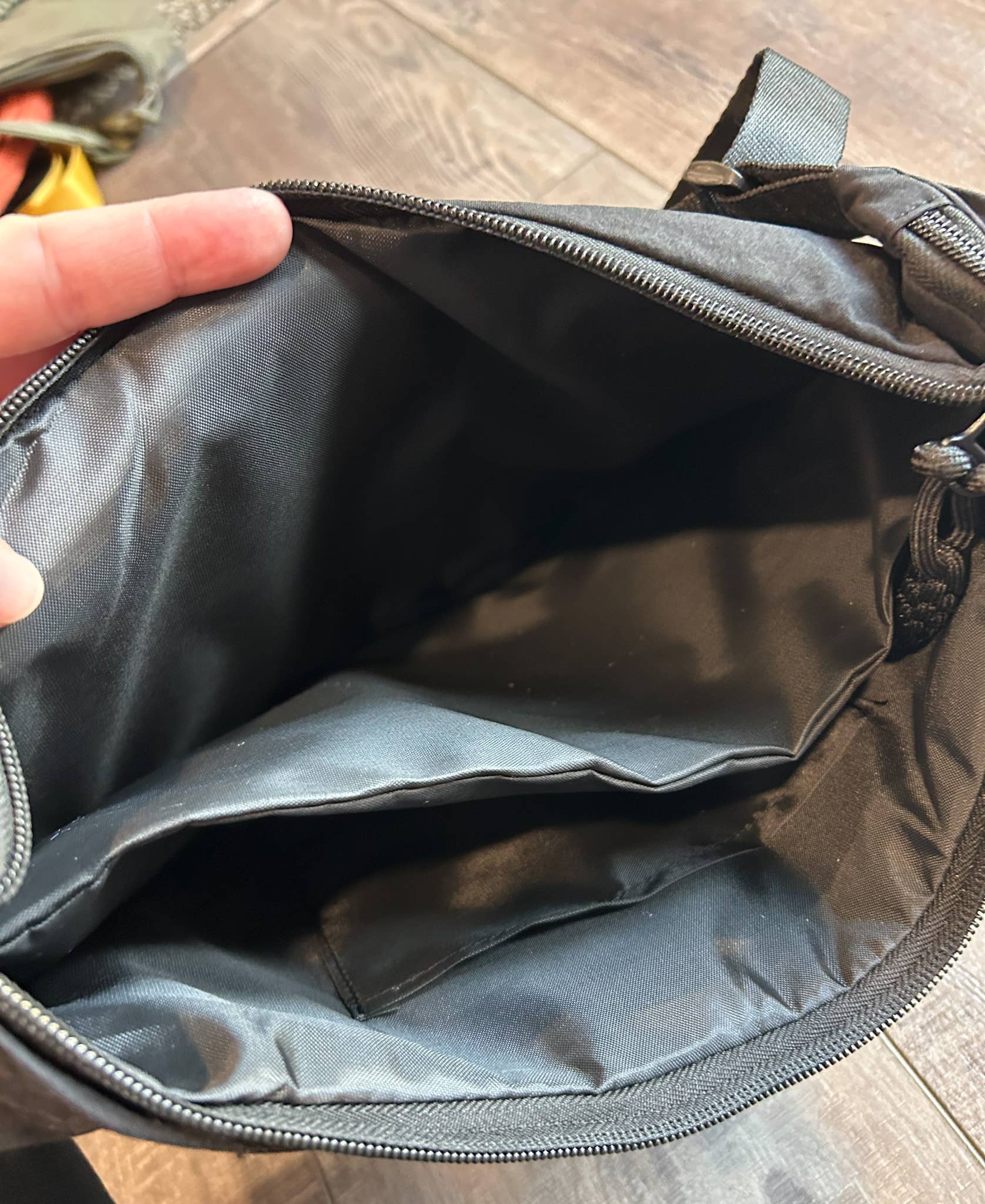 Large Nylon Crescent 3 Zipper Bag