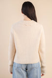 12W3445N-Heart Button Down Knit Sweater Cardigan