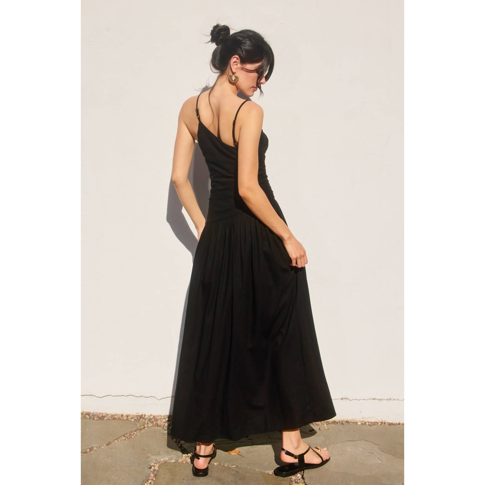 Heaven Sent Drop Waist Ruched Maxi Dress