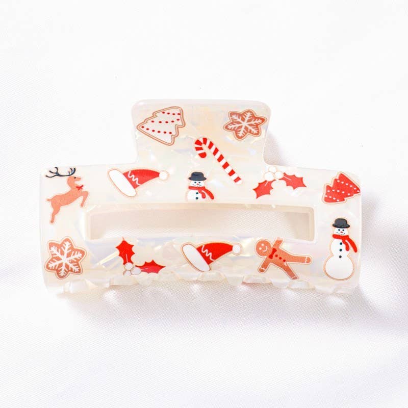 Holly Holiday Claw Clip