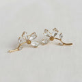 Floral Zircon Stud Earrings
