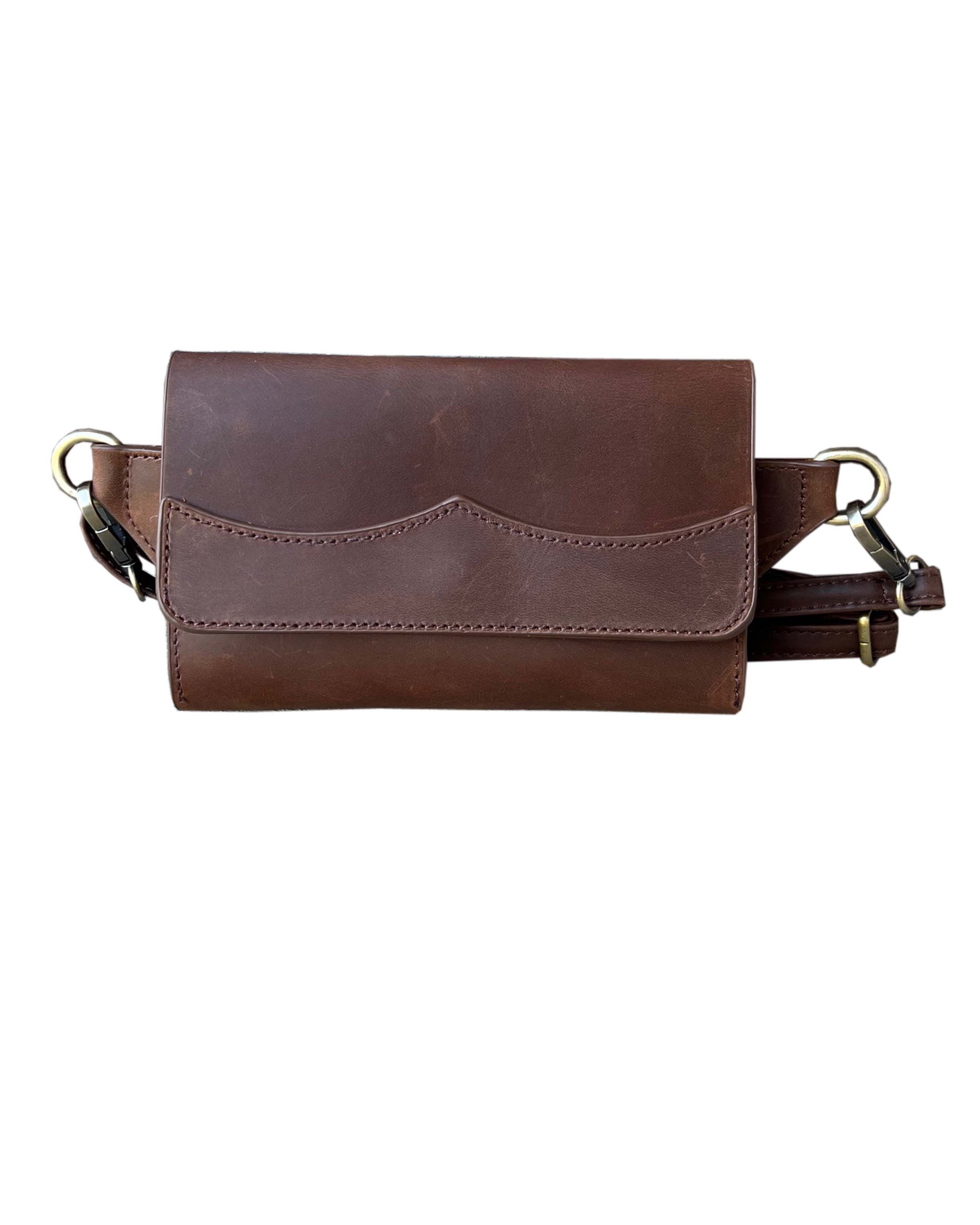 Vintage leather fanny pack sling bag waist bag