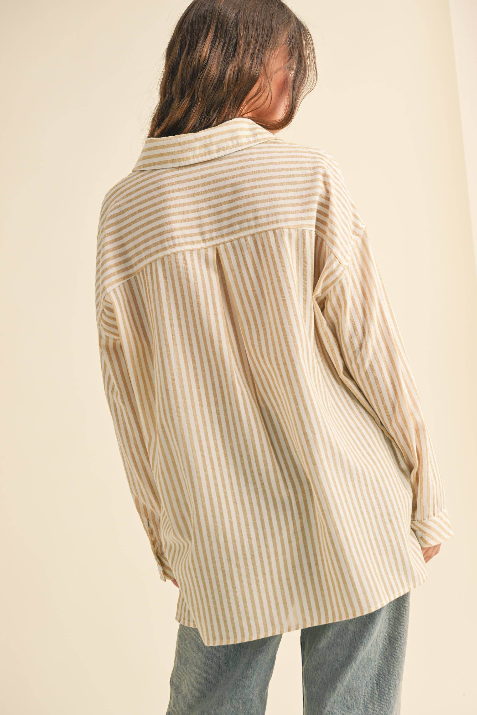 STRIPED PATTERN BUTTON DOWN SHIRTS