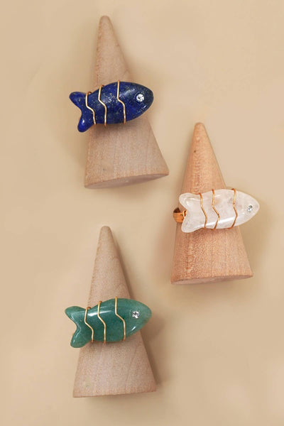 18K STAINLESS STEEL TARNISH FREE STONE RING