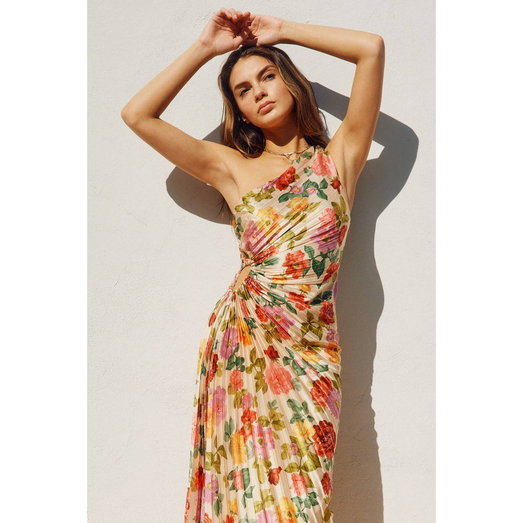 Gift of Love Asymmetrical Pleated Maxi Dress