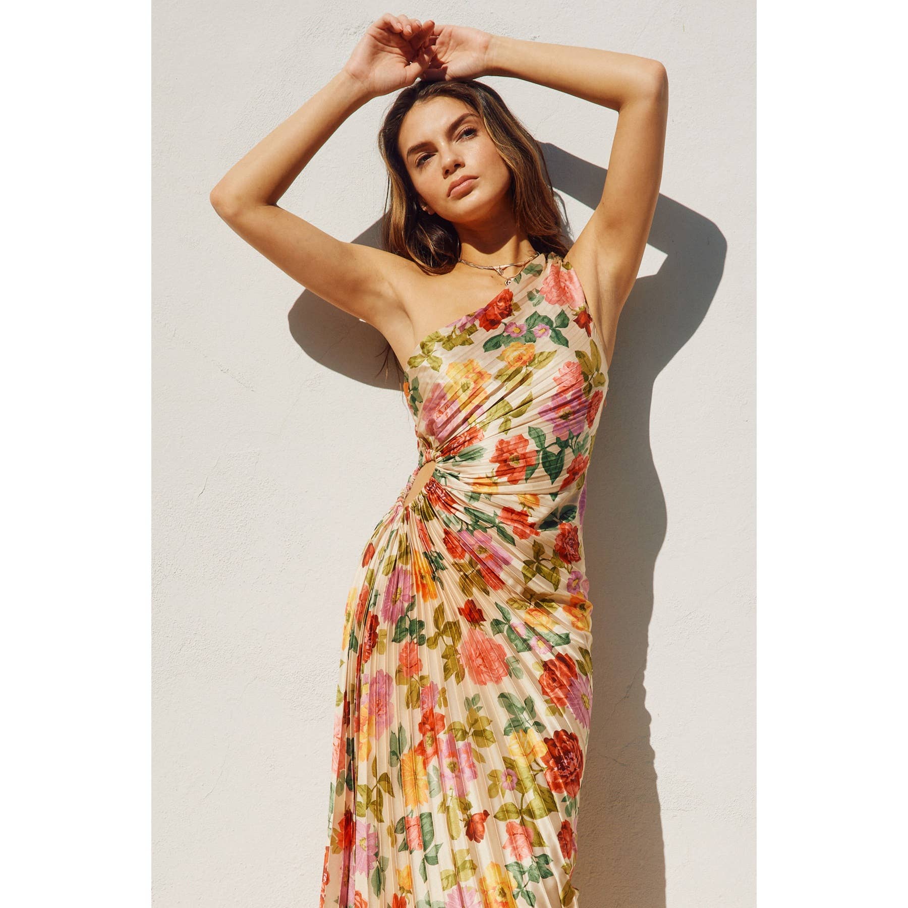 Gift of Love Asymmetrical Pleated Maxi Dress