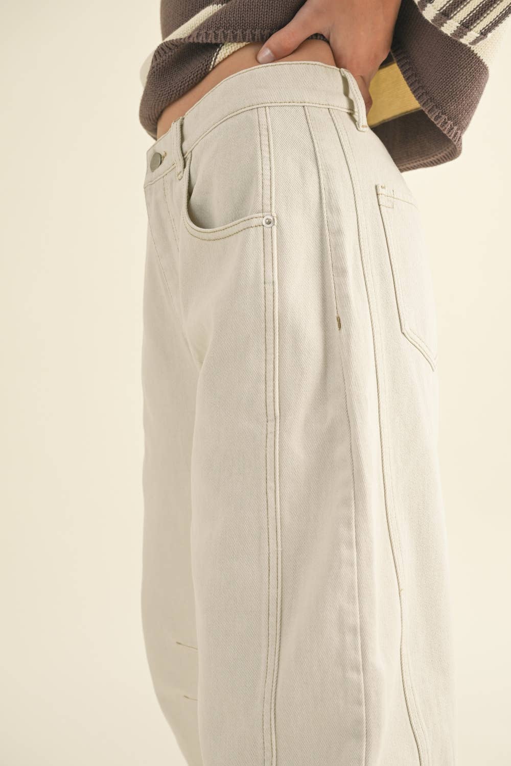 REMI BARREL COTTON PANTS