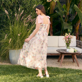 Smocked Floral Midi Dress