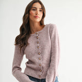 Renee Pearl Button Cardigan