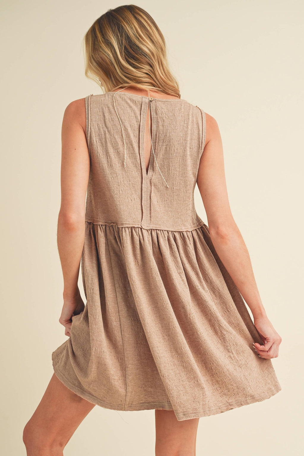 Torie Sleeveless Textured Mini Dress