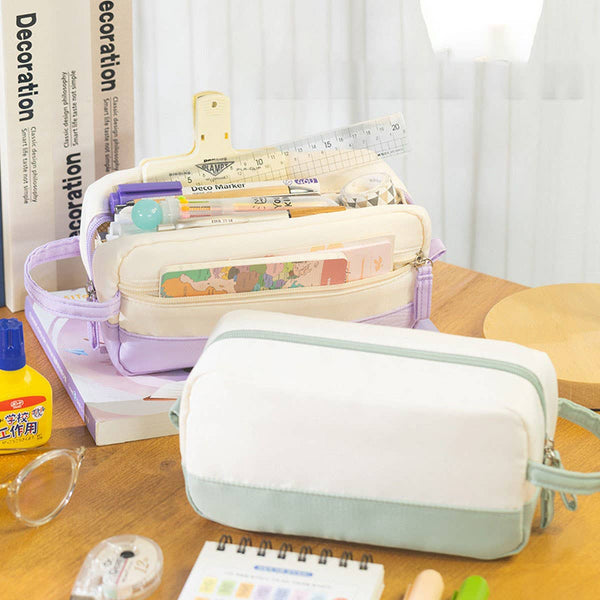 NEW LARGE CAPACITY DOUBLE LAYER PENCIL CASE_CWMM1979