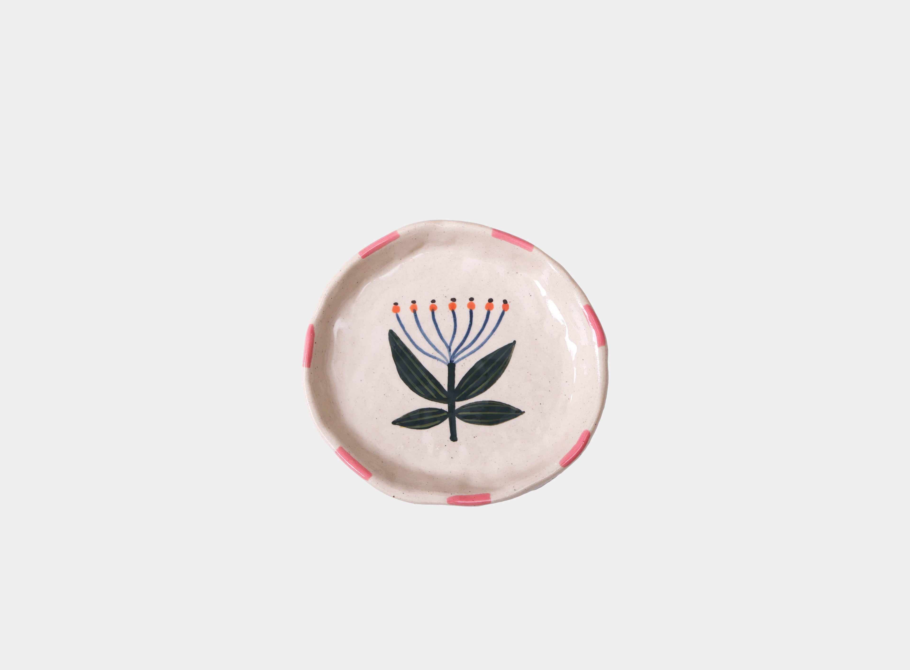 Flower Trinket Tray-Ceramic Trinket Ring Dish-Jewelry Tray