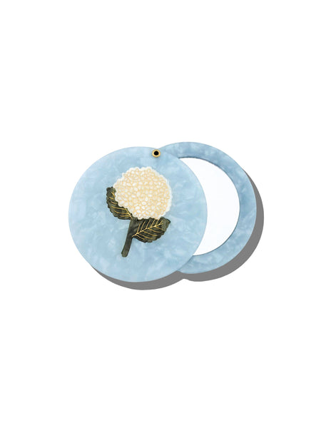 Hand-painted Hydrangea Compact Mirror | Eco-Friendly