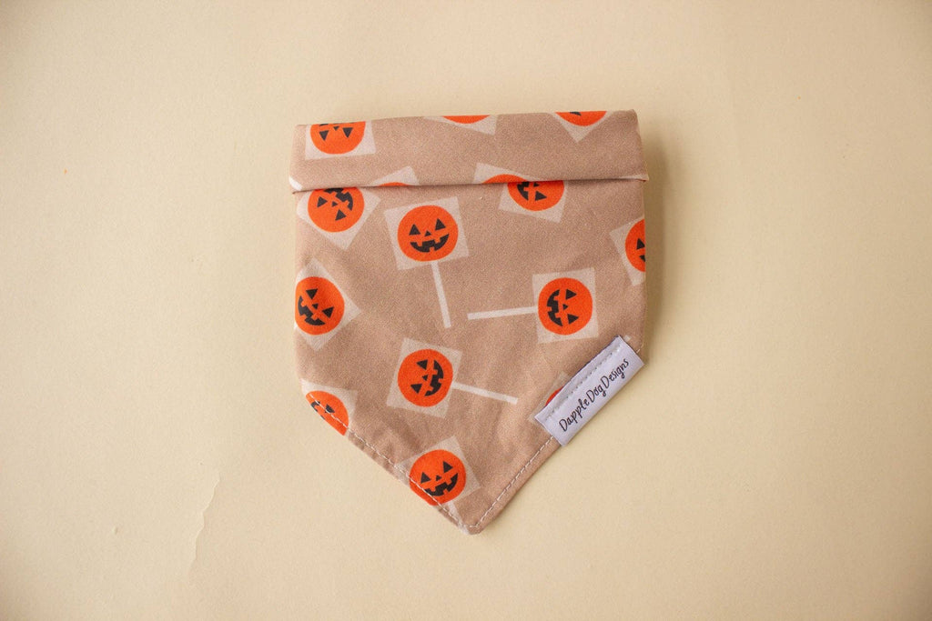 Pumpkin Lollipops Bandana - Halloween Dog Bandana- CLEARANCE