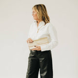 The Evening Metallic Clutch Crossbody Bag