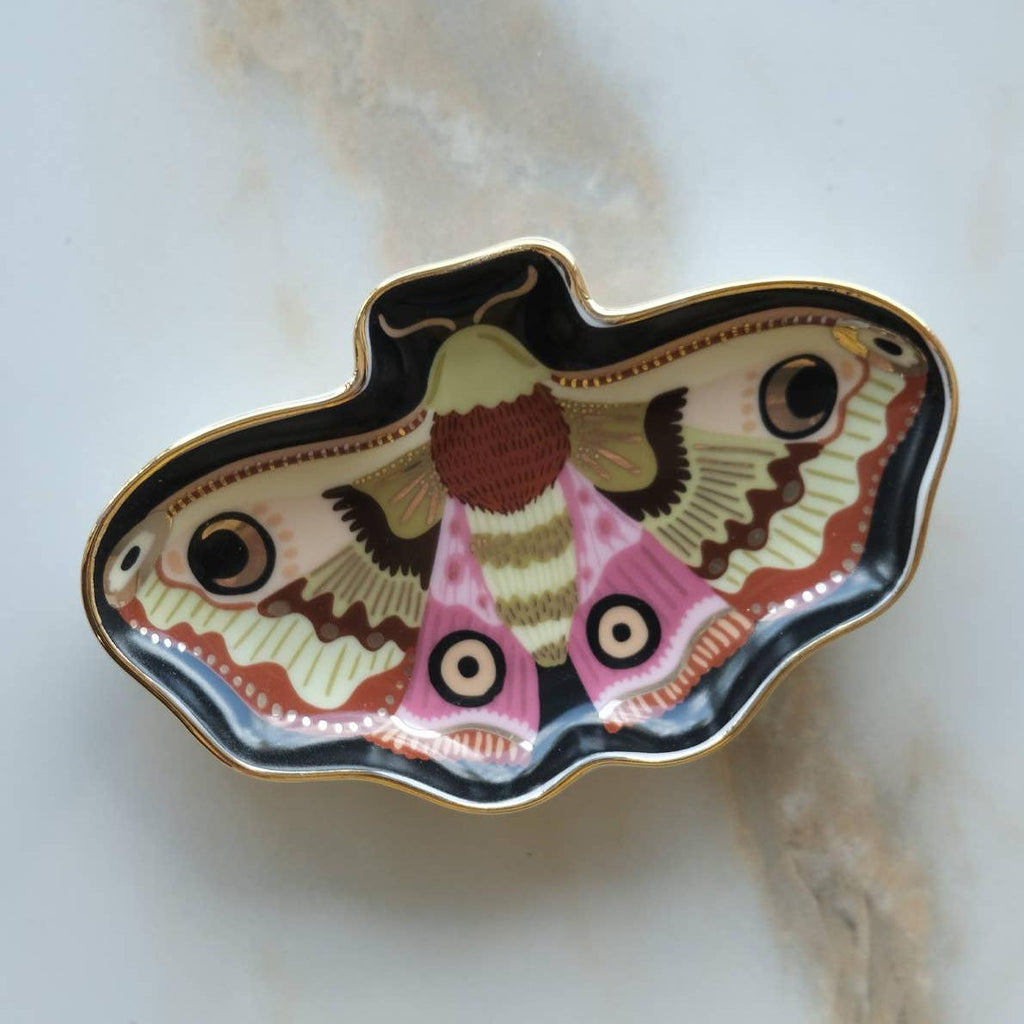 Porcelain Trinket Dish | Moon Moth