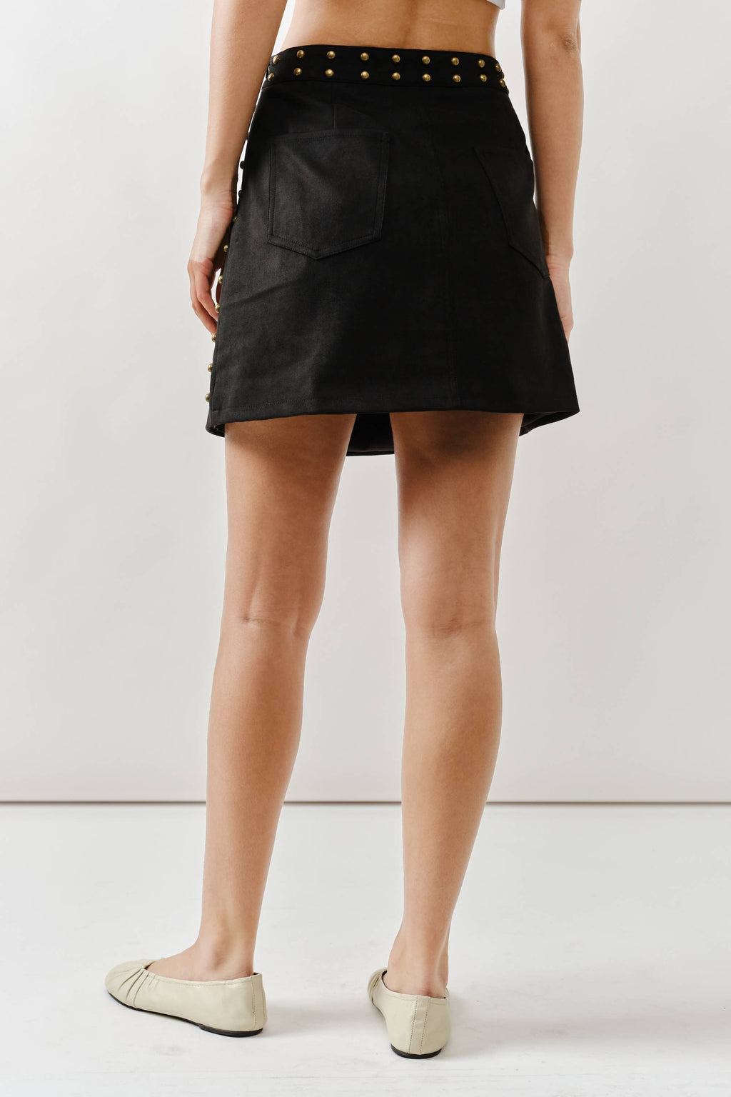 Tina Mini Skirt in Suede