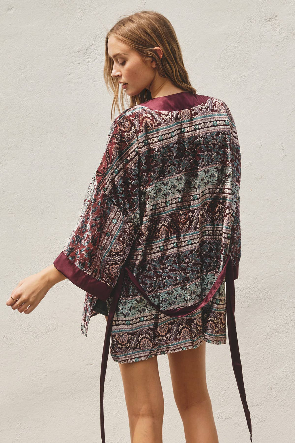 Marabel Velvet Burnout Kimono