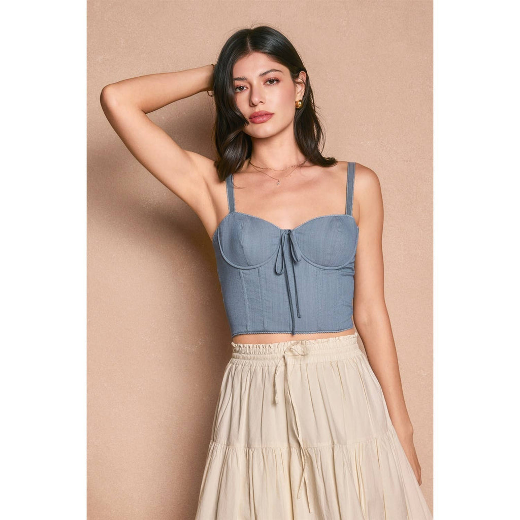 Picot Edge Corset Top