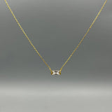 Gold Baguette Birthstone Necklace