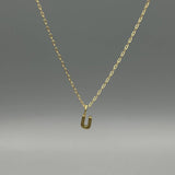 Gold Block Letter Necklace