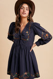 Embroidered Homestead Cotton Mini Dress