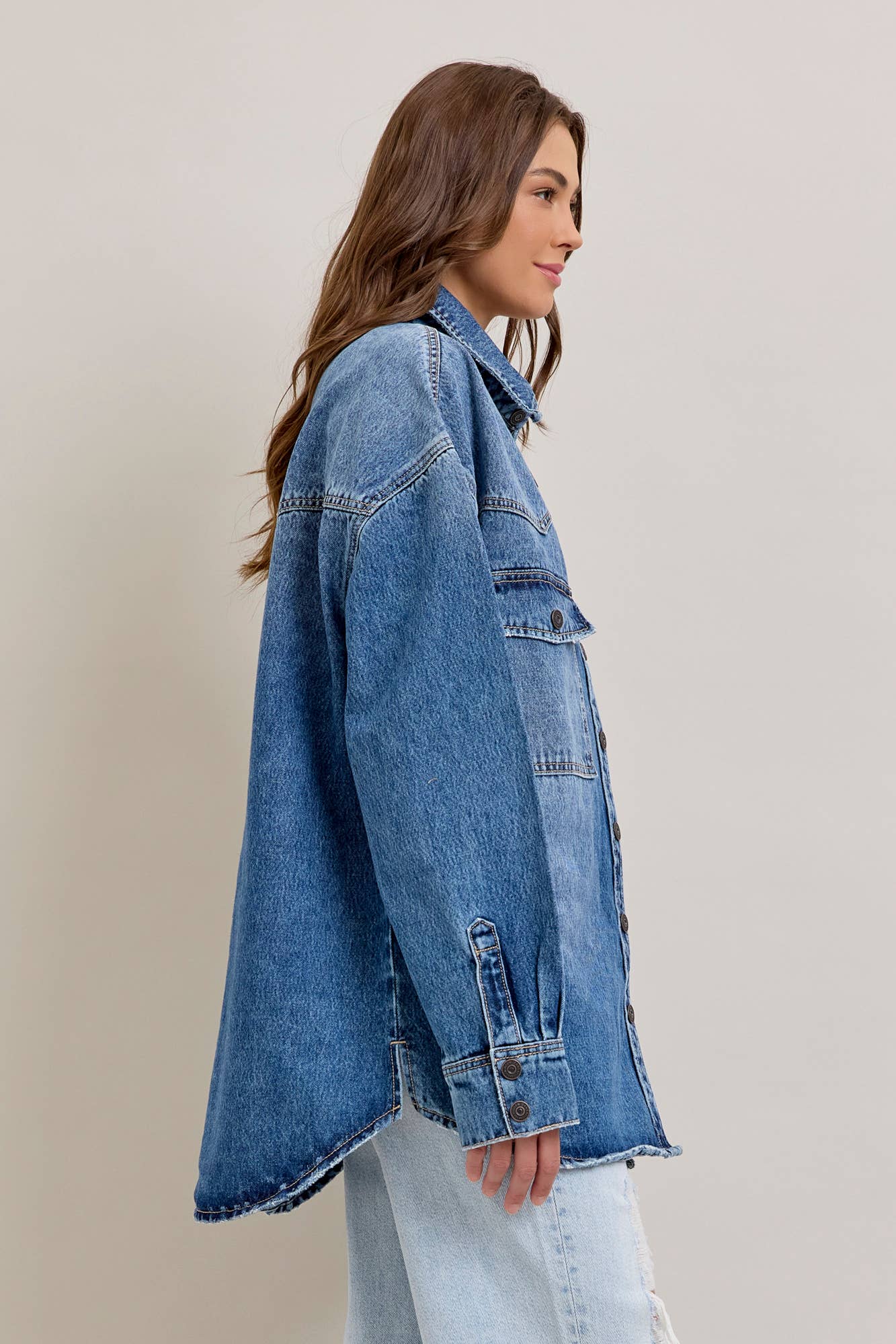 Medium Dark Classic Oversized Western Shirt