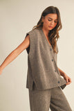 The Marlowe Speckled Knit Vest – Cocoa