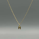 Gold Block Letter Necklace