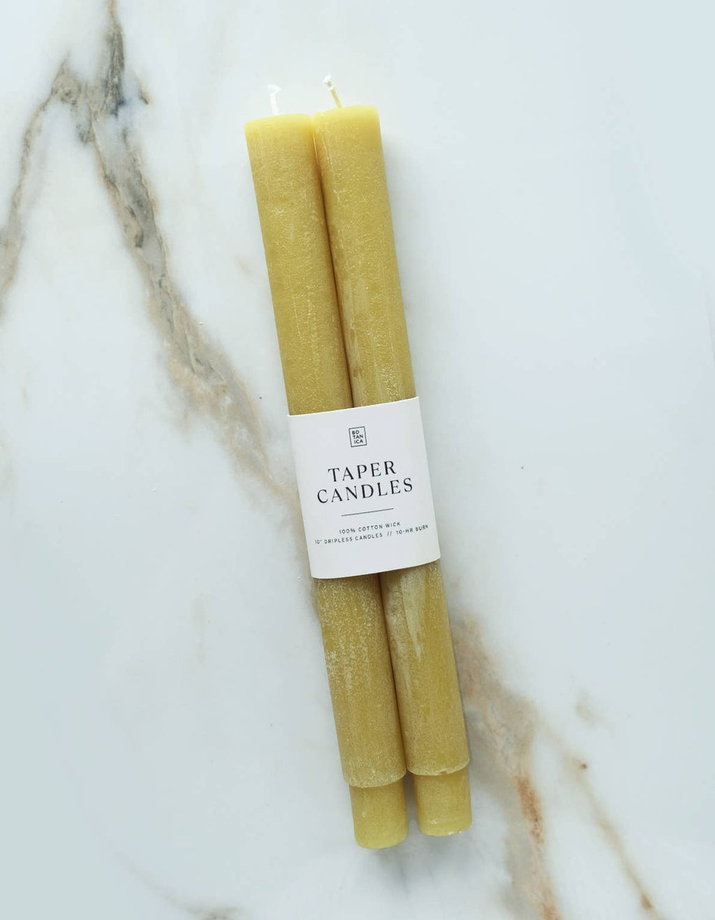 Taper Candle Pair, Martini Olive