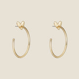 Gold Sweetheart Hoops