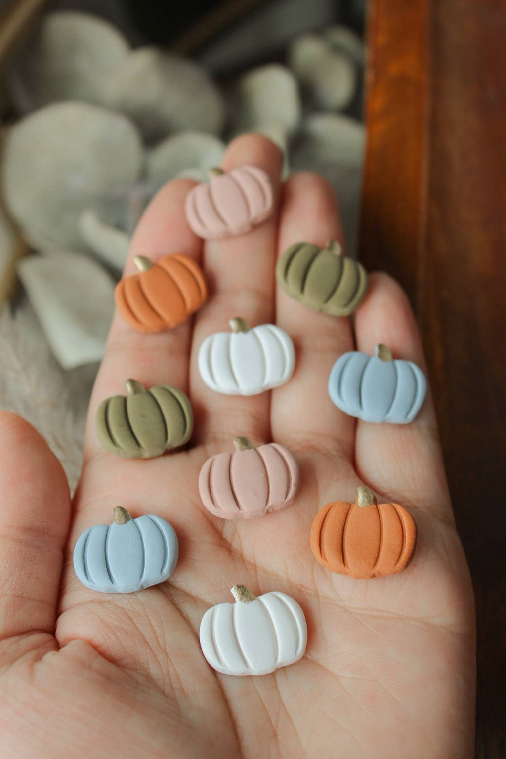 Gold Dipped Fall Pumpkin Studs