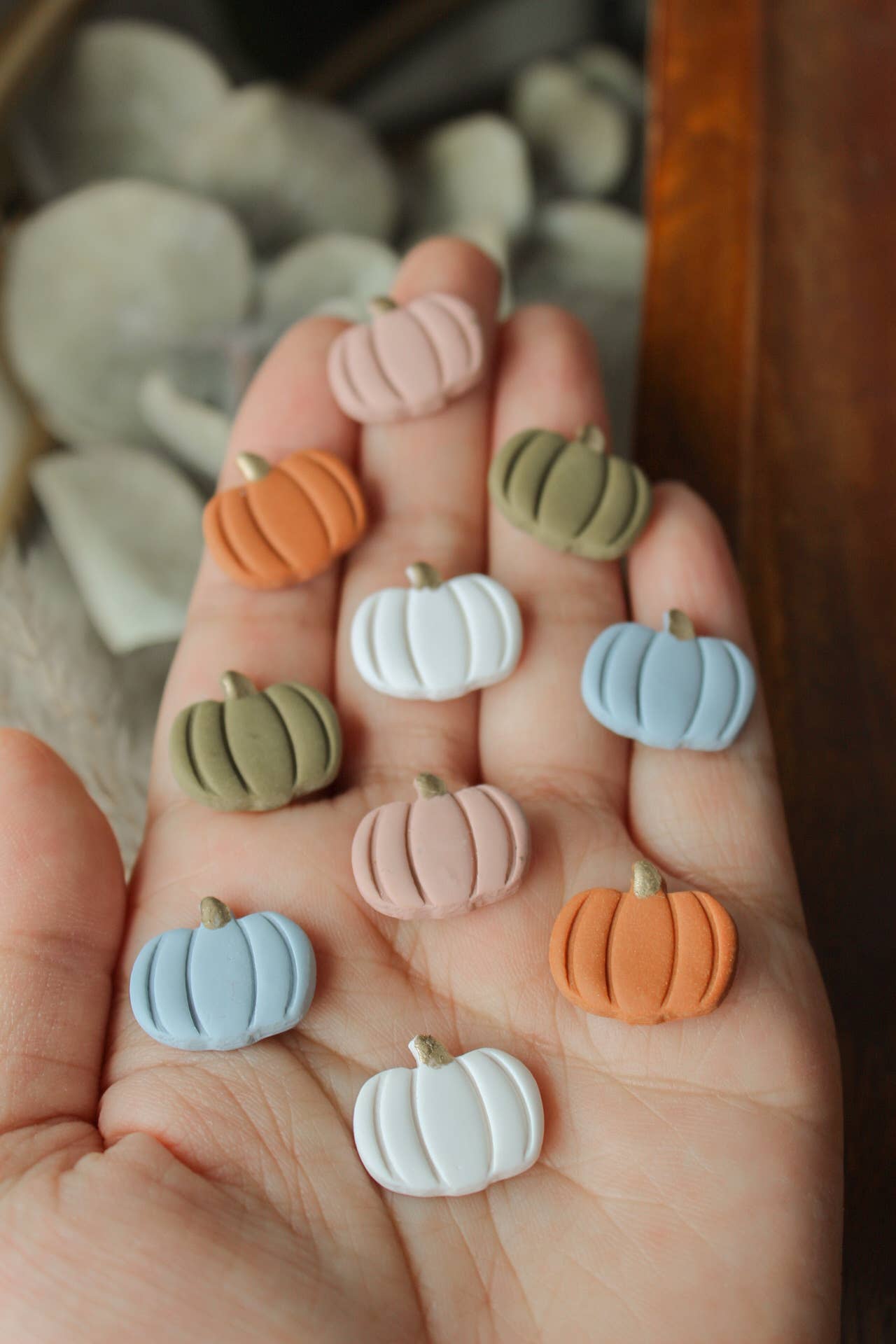 Gold Dipped Fall Pumpkin Studs