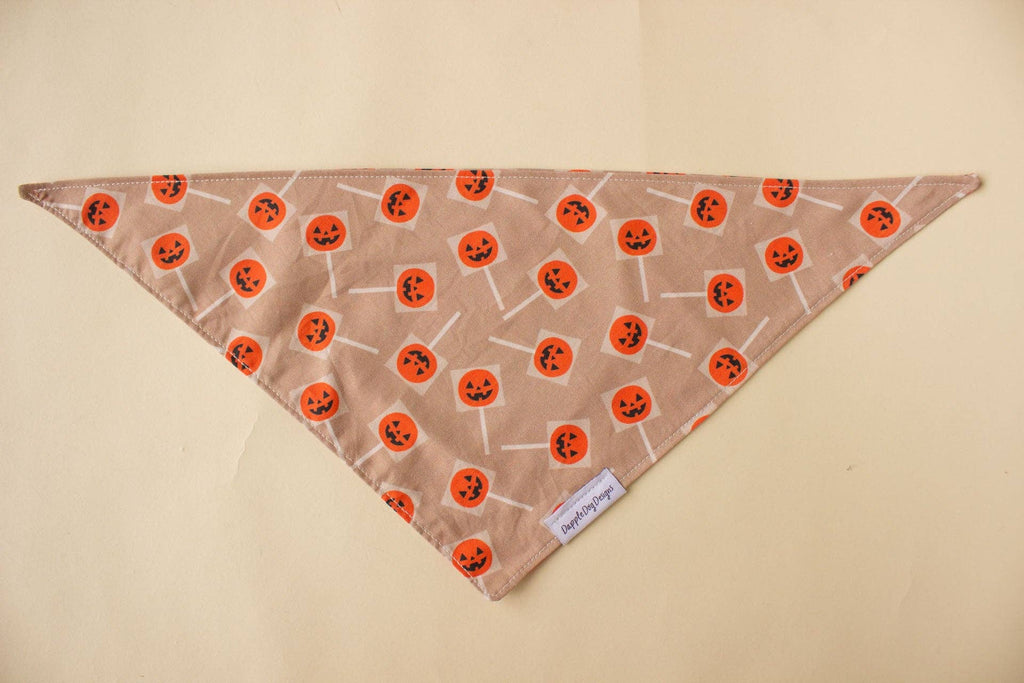Pumpkin Lollipops Bandana - Halloween Dog Bandana- CLEARANCE