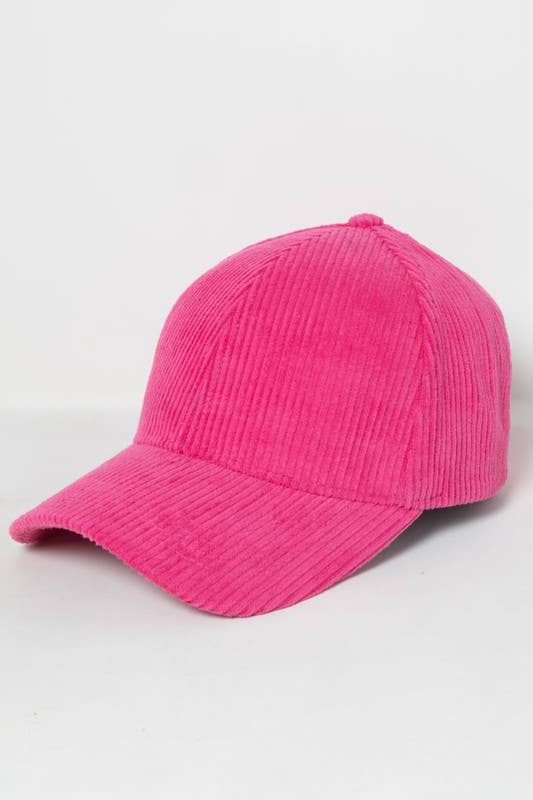 FWCAP114 - Solid Corduroy Fall Winter Baseball Hat