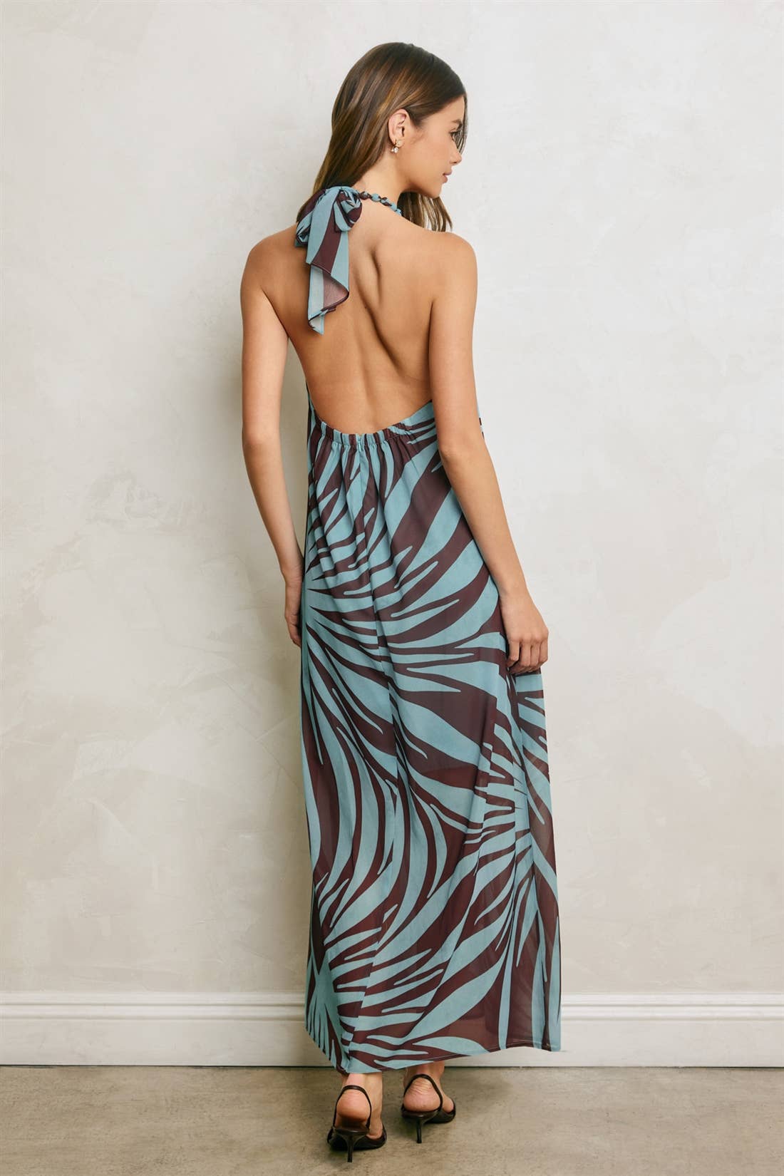 Malta Beaded Halter Dress