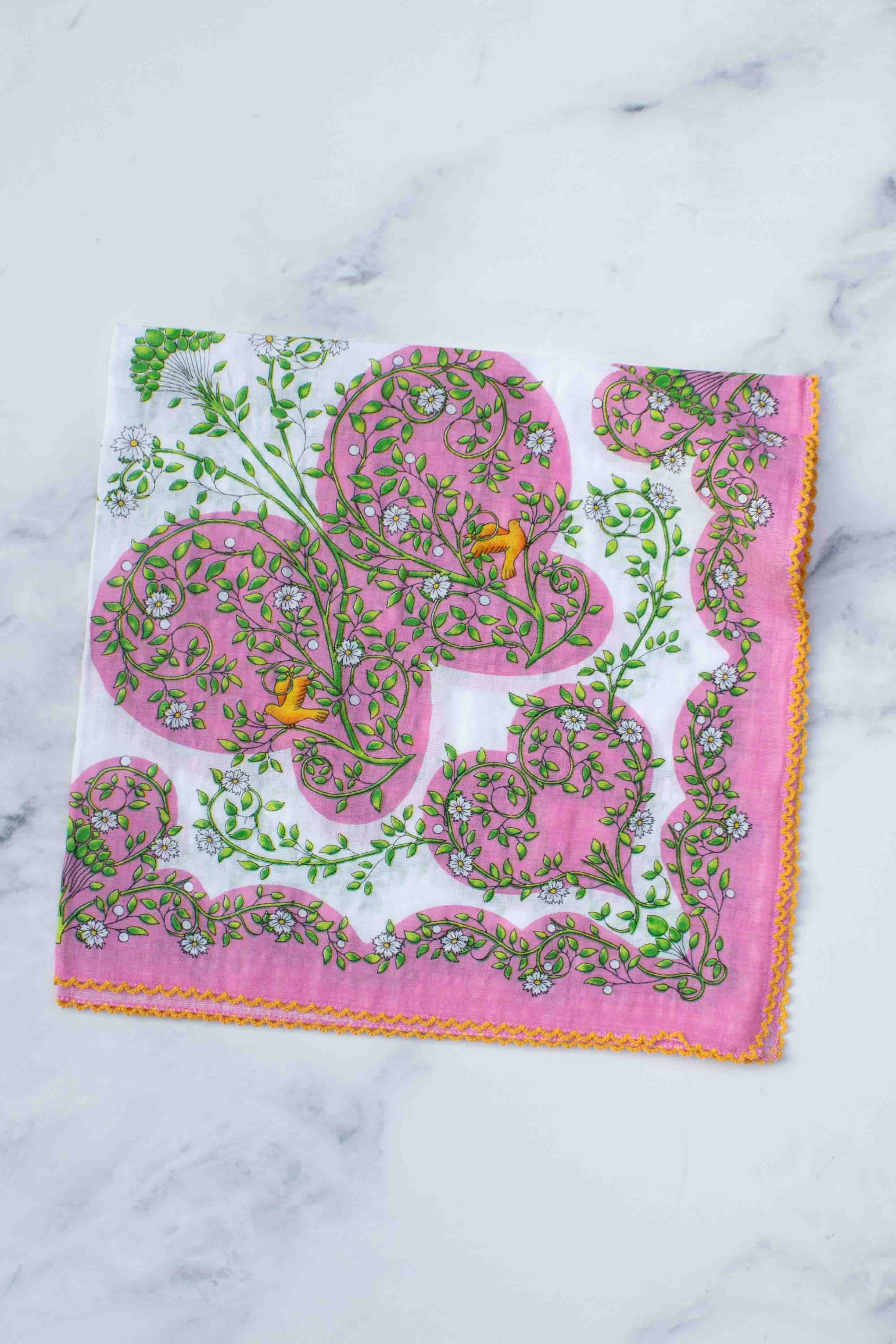 Bird & Vine Cotton Rayon Scarf