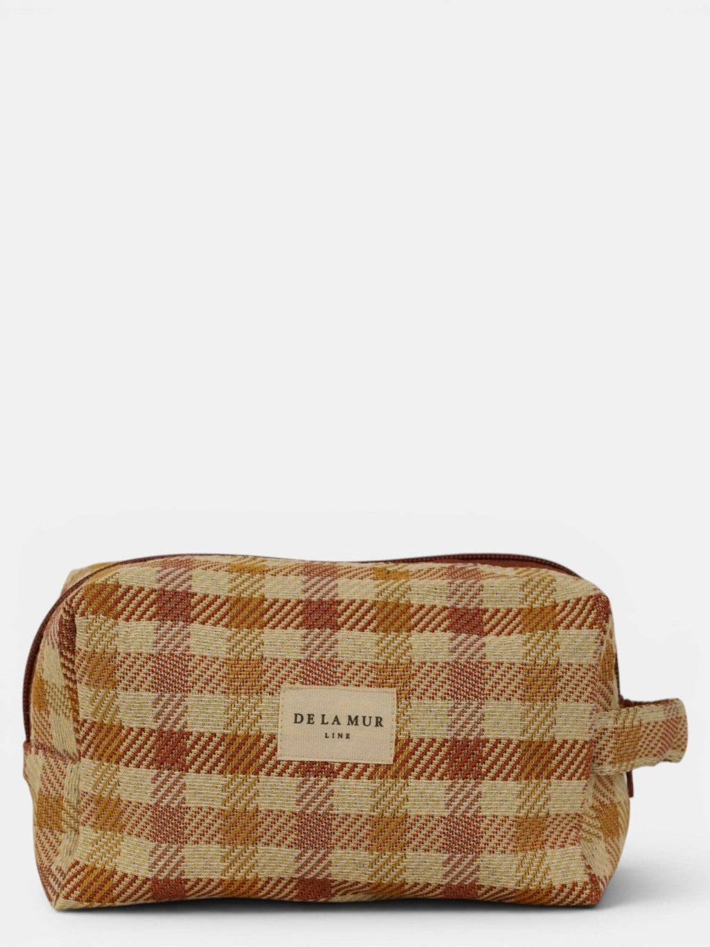 Zia Gingham Jacquard Squared Makeup Bag